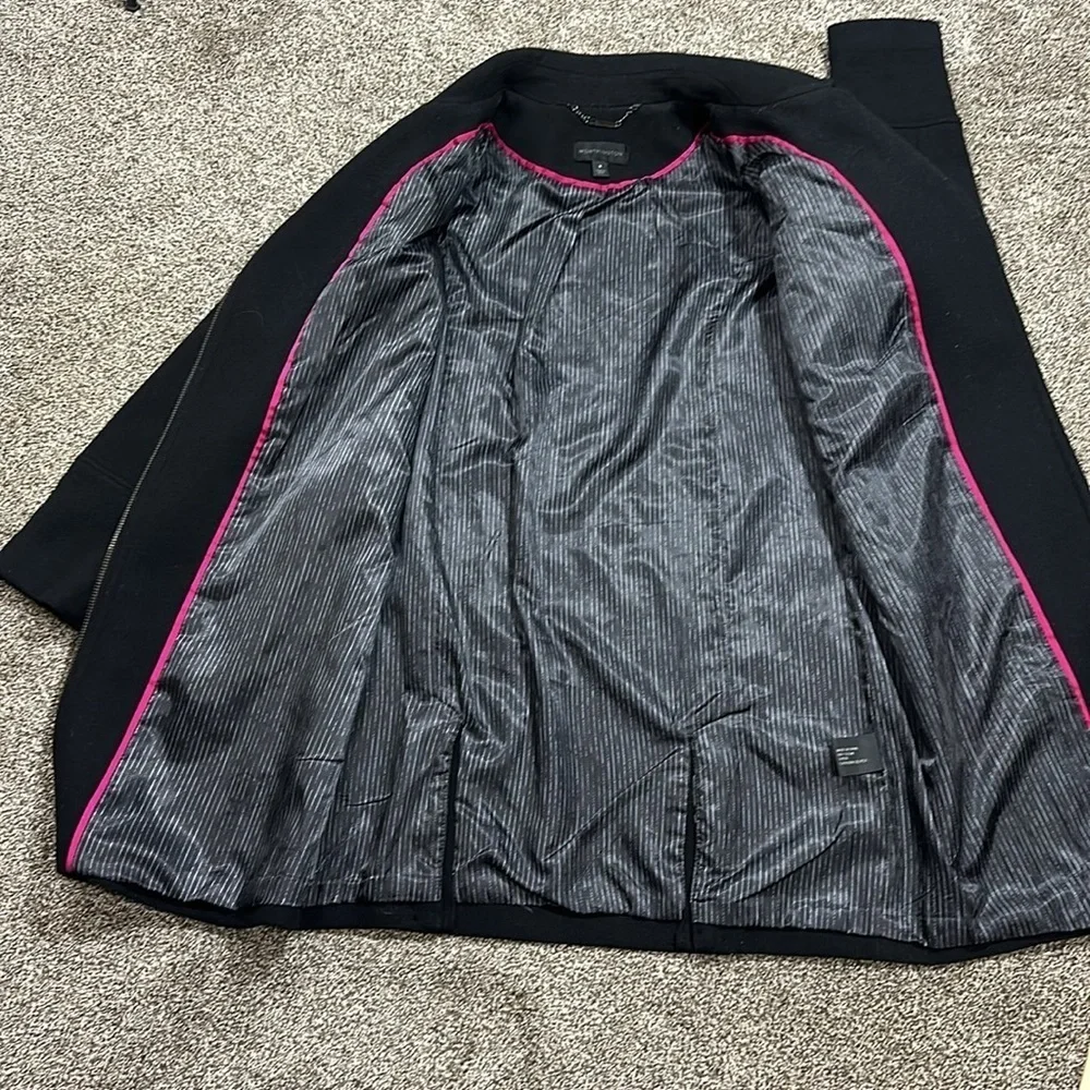 Worthington asymmetrical wool front zip coat. Black. Small. Like new. - Picture 9 of 13